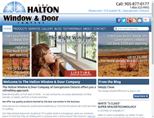 Tablet Screenshot of haltonwindows.ca